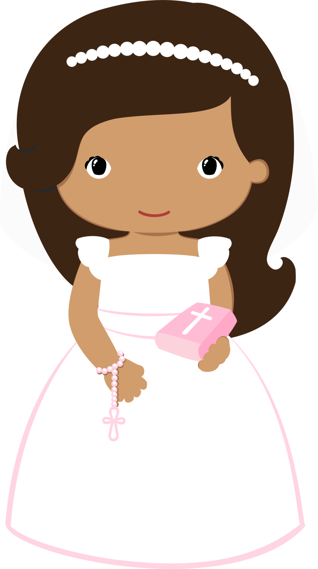 Clip Hair Toddler - Niña Primera Comunion Png Transparent Png (1072x1920), Png Download