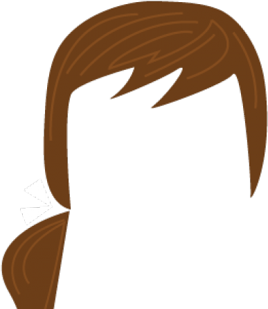 Brown Hair Clipart Ponytail - Brown Hair Ponytail Clipart - Png Download (640x480), Png Download