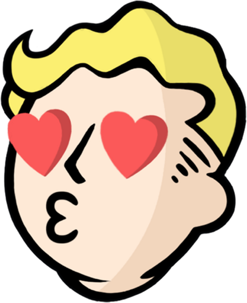@officialstars 🍀👑↗ Fallout Love Funny Blonde Hearts - Fallout 4 Transparent Gif Clipart (1024x1024), Png Download