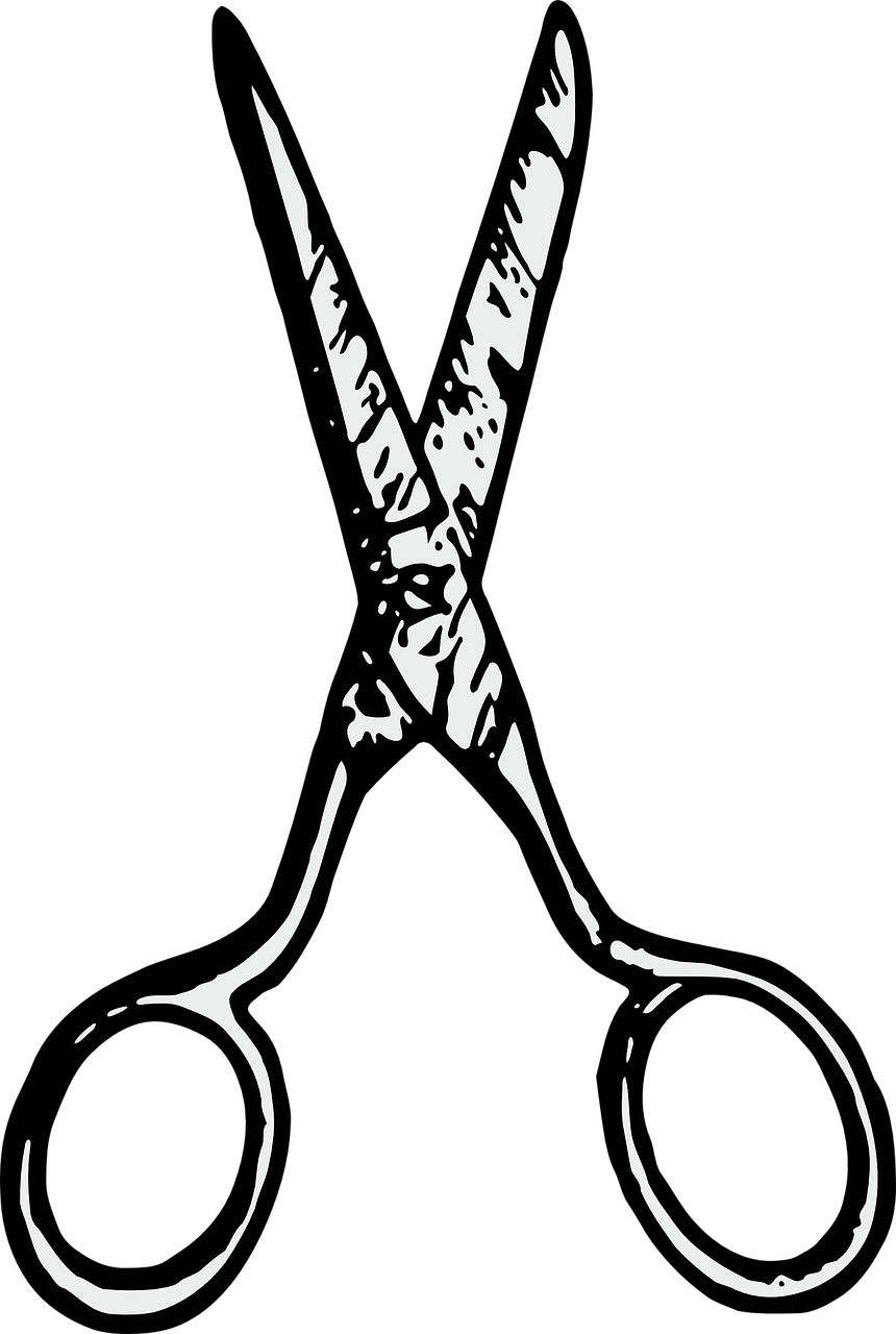 Drawing Ubisafe Haircut Clip Royalty Free Huge - Tesoura De Barbeiro Png Transparent Png (860x1280), Png Download