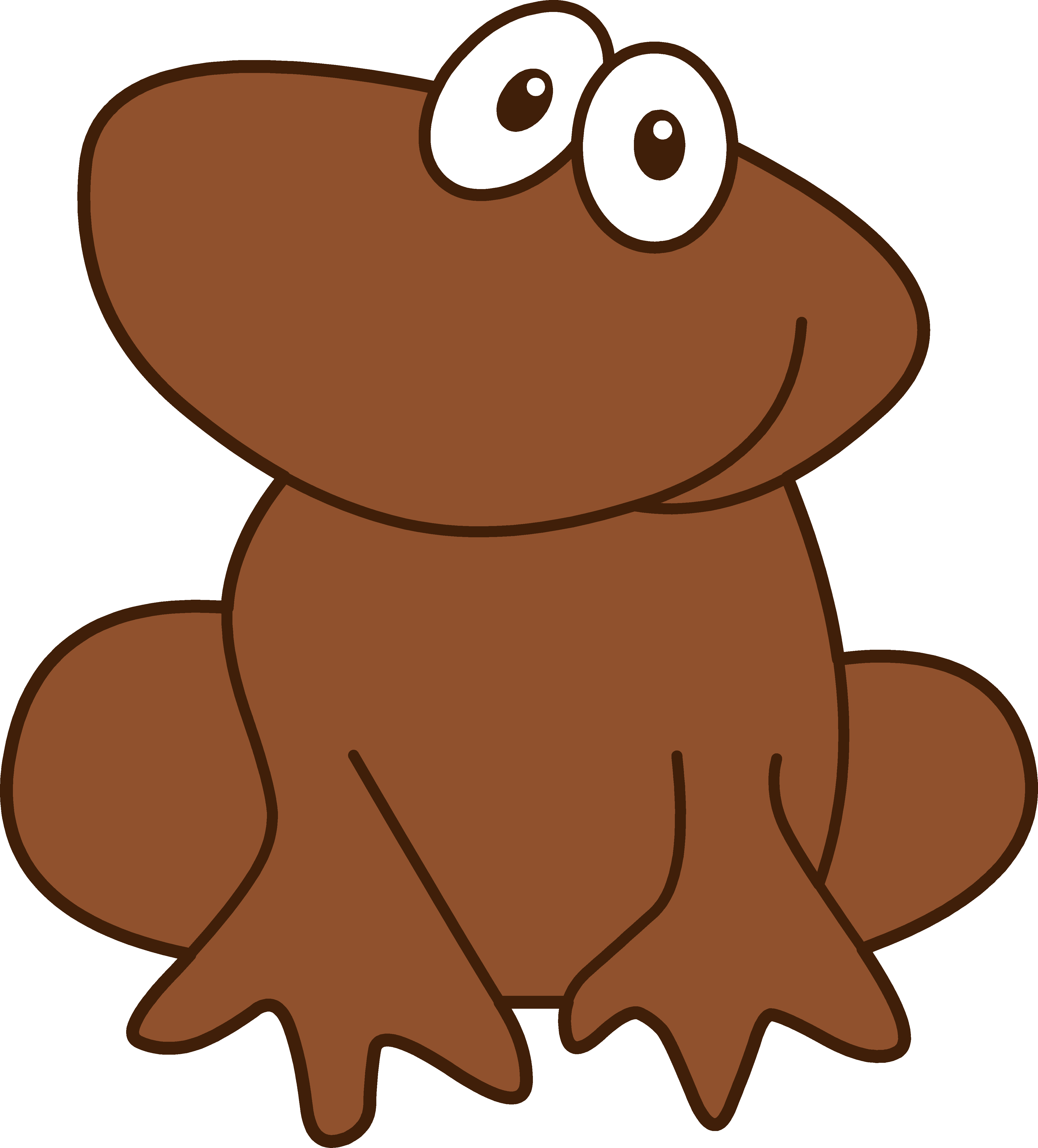 Brown Hair Clipart - Frog And Tadpole Clipart - Png Download (4336x4797), Png Download