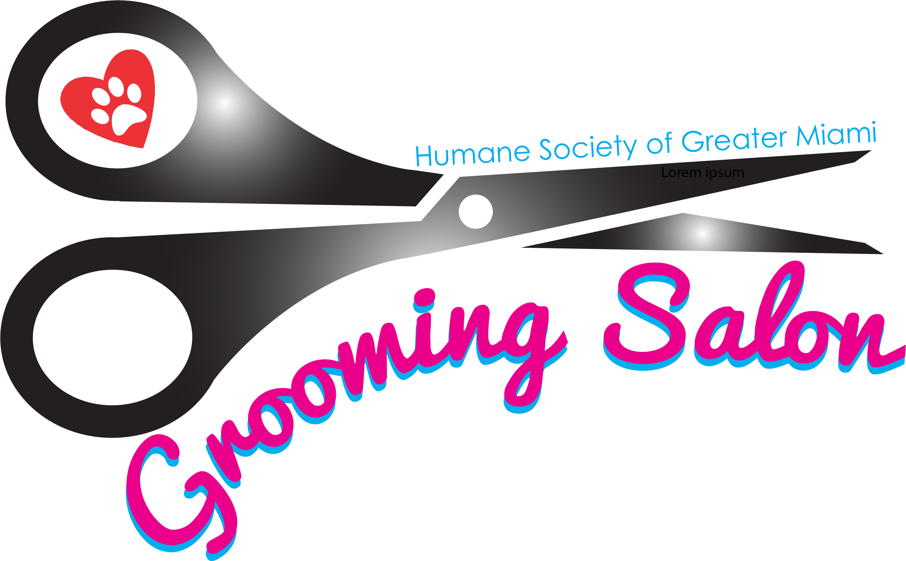 Grooming Salon Title Pink One Heart - Calligraphy Clipart (2970x1863), Png Download