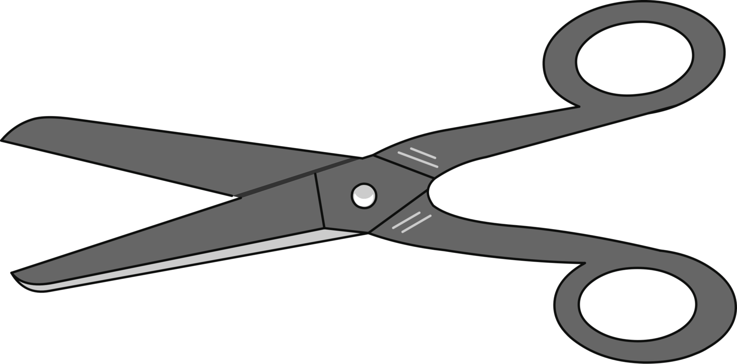 Hair-cutting Shears Scissors Drawing Download - Scissors Clip Art - Png Download (1519x750), Png Download