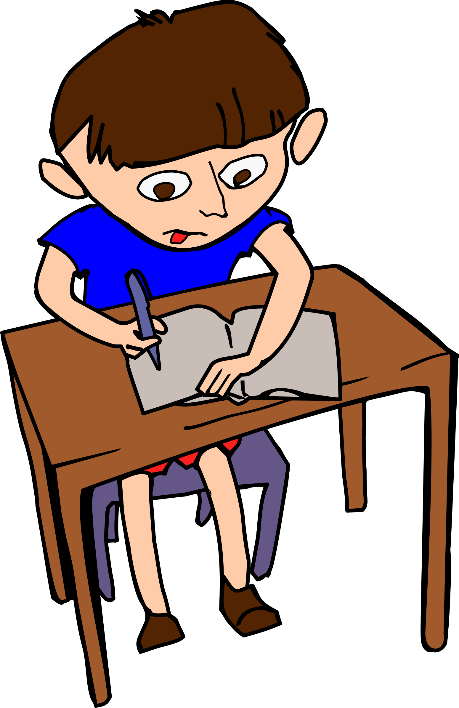 Desk Clipart Classroom Full - Homework I Love You - Png Download (1550x2390), Png Download