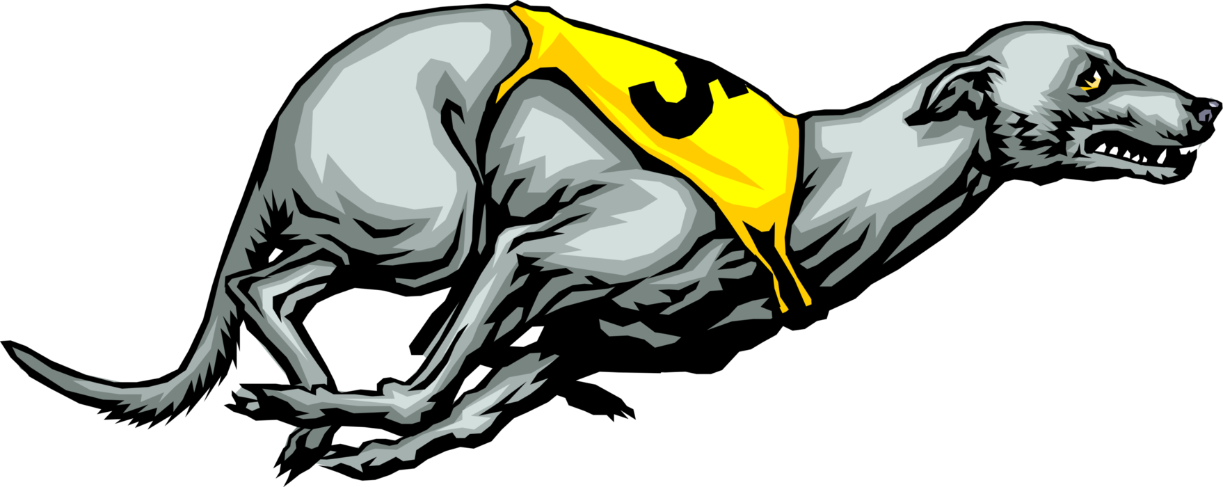 Greyhound Clipart Greyhound Racing - Greyhound Racing Clipart - Png Download (1758x700), Png Download