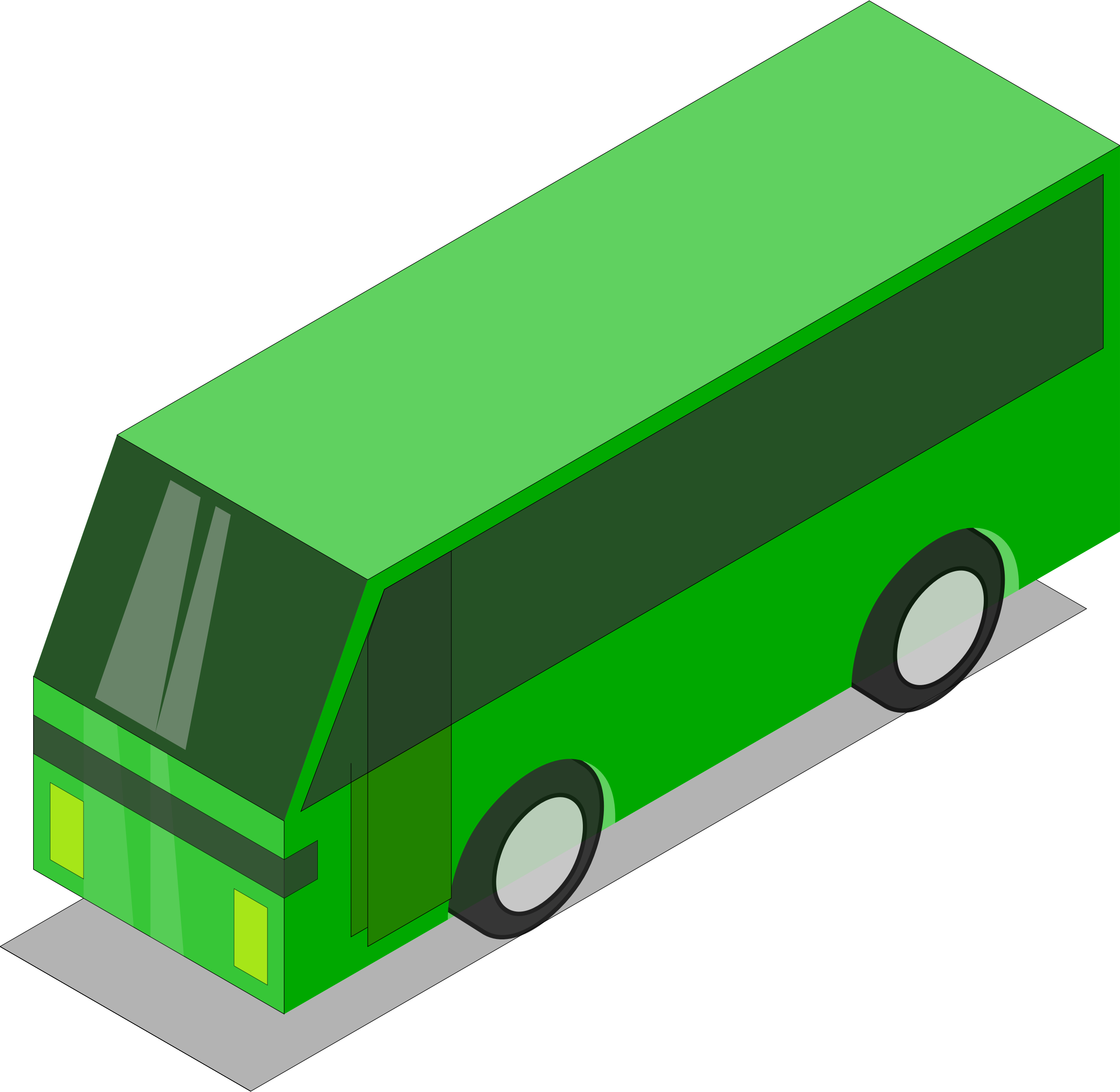 Big Image - Green Bus Clipart - Png Download (2400x2340), Png Download