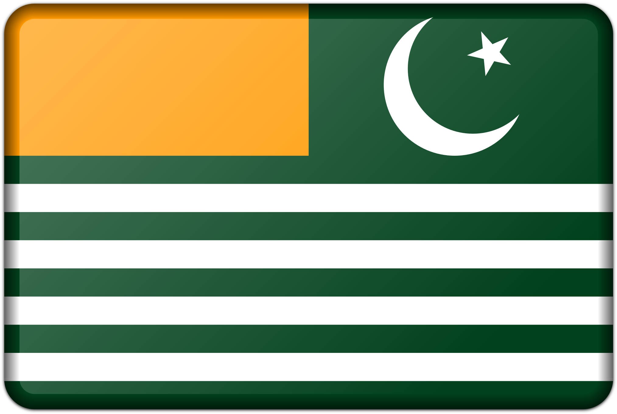 Big Image - Flag Of Azad Kashmir Clipart (2400x1600), Png Download
