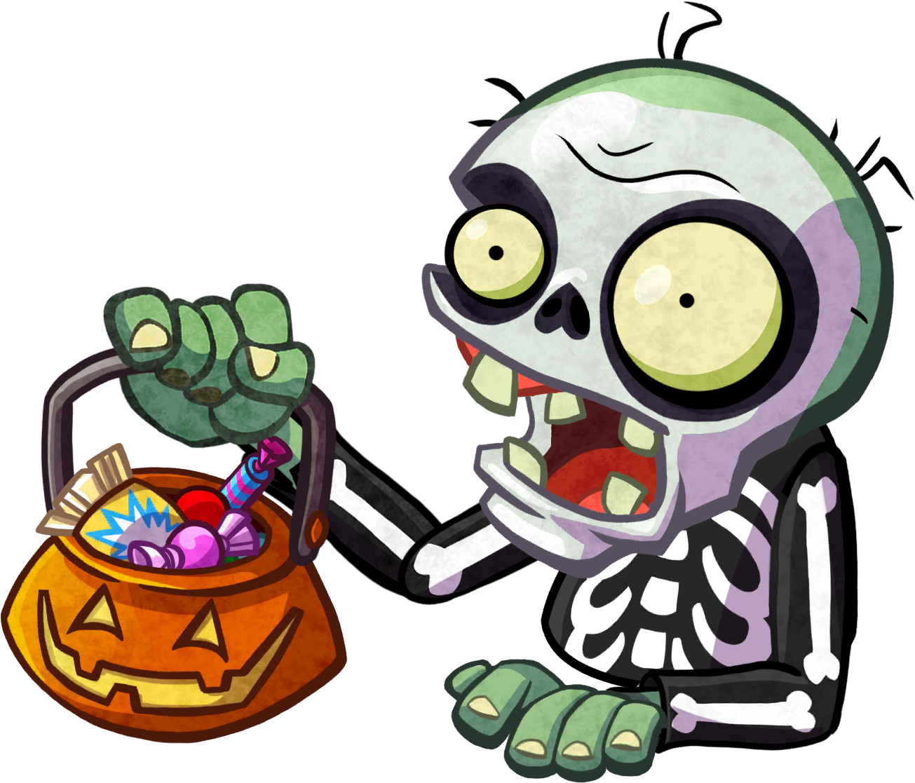 Skeleton Clipart Dancing Zombie - Trick Or Treater Transparent - Png Download (1525x1452), Png Download