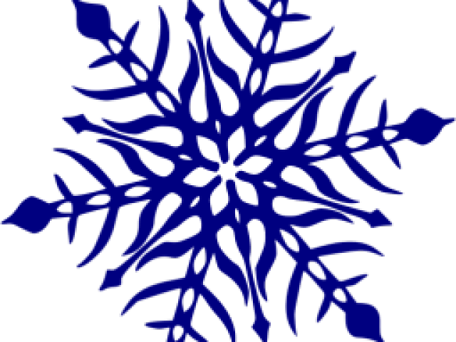 Navy Clipart Snowflake - Transparent Background Blue Snowflake - Png Download (640x480), Png Download