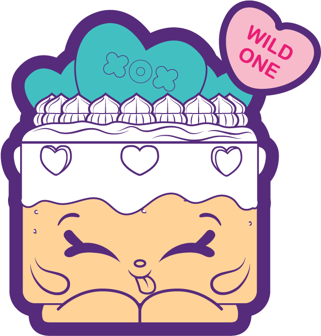 Charlotte Heart Cake - Season 9 Shopkins Hidden Hearts Clipart (834x834), Png Download