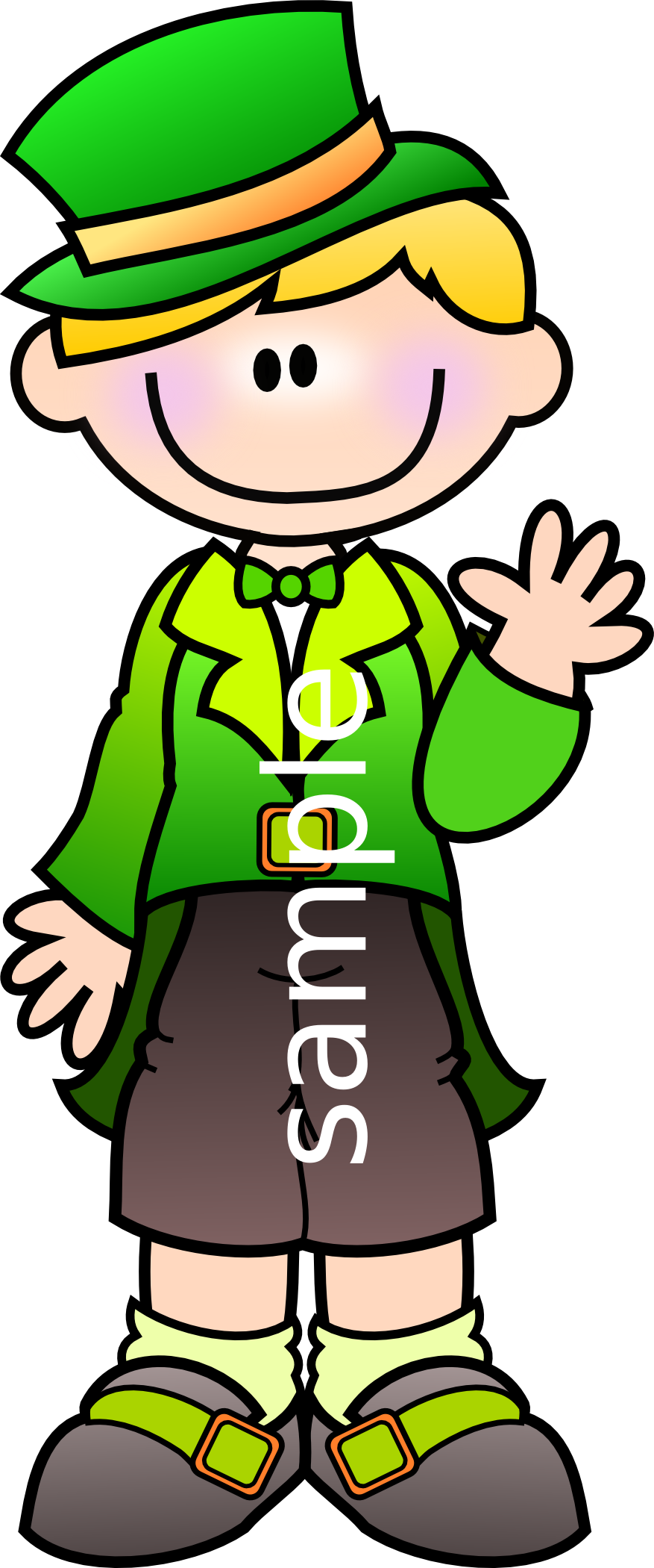 Patrick's Day Collection - Cartoon Clipart (877x2100), Png Download