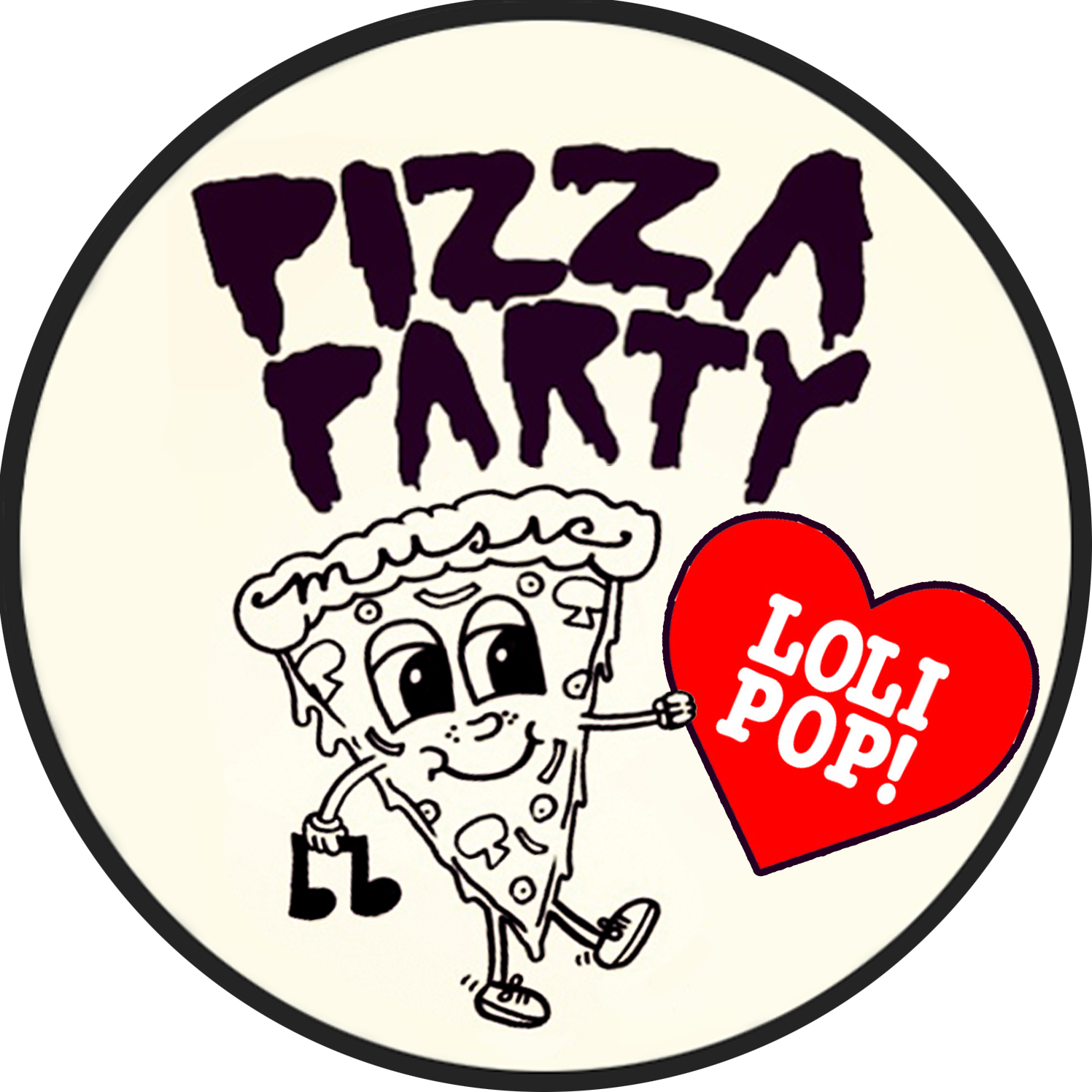 Image Of Pizza Party Music X Lolipop Records Collaboration - Lolipop Records Clipart (1497x1497), Png Download