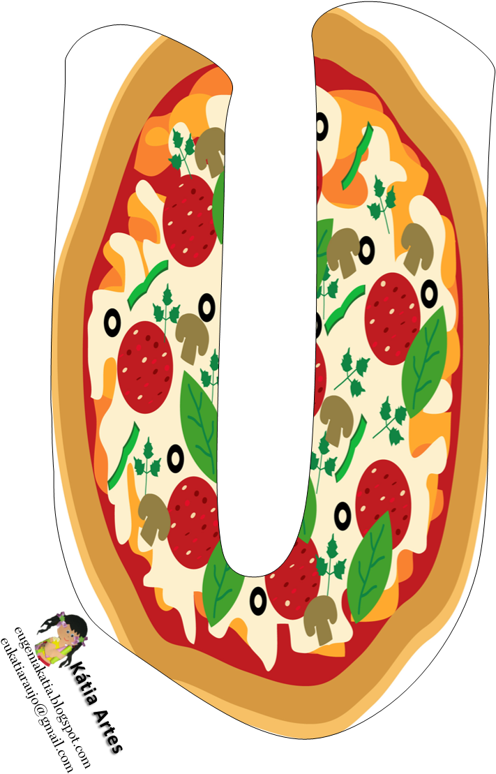 Pizzas, Foods, Teenage Mutant Ninja Turtles, Baby Boys, - Katia Artes Letras De Pizza Clipart (738x1145), Png Download