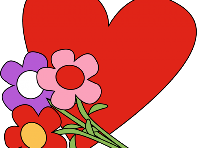 Valentines Day Clipart Monster - Clipart Flowers And Hearts - Png Download (640x480), Png Download