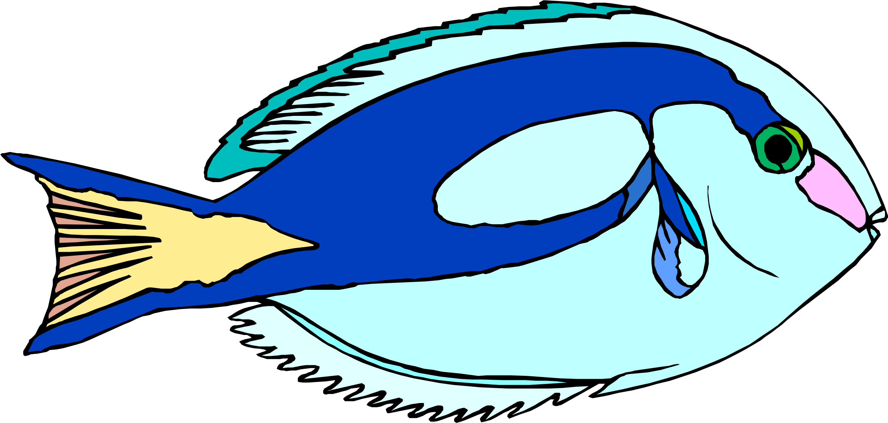 Download - - ปลา น้ำ จืด การ์ตูน Png Clipart (3072x1559), Png Download