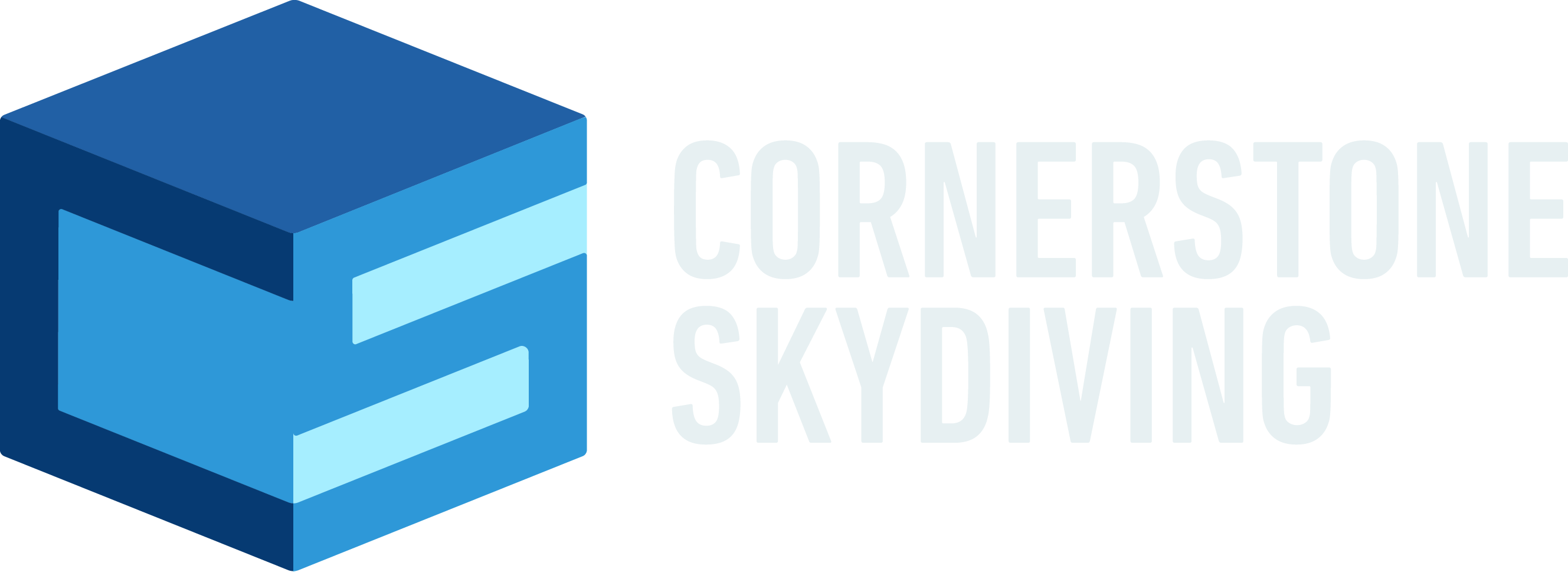 Cornerstone Skydiving Cornerstone Skydiving - Parachuting Clipart (2657x969), Png Download