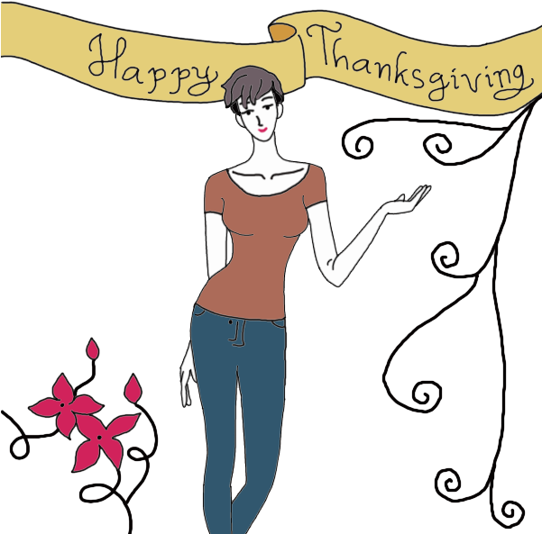 Image Black And White Help Serve Thanksgiving Techflourish - Cartoon Clipart (600x600), Png Download