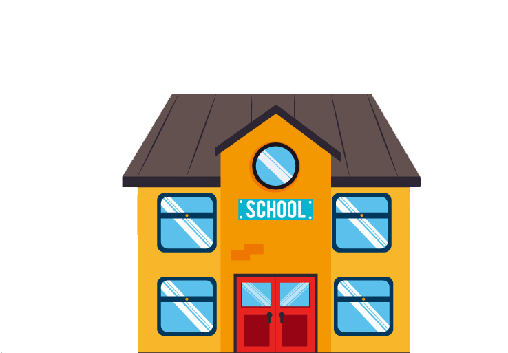 Student Illustration - My School In Cartoon Clipart (800x796), Png Download