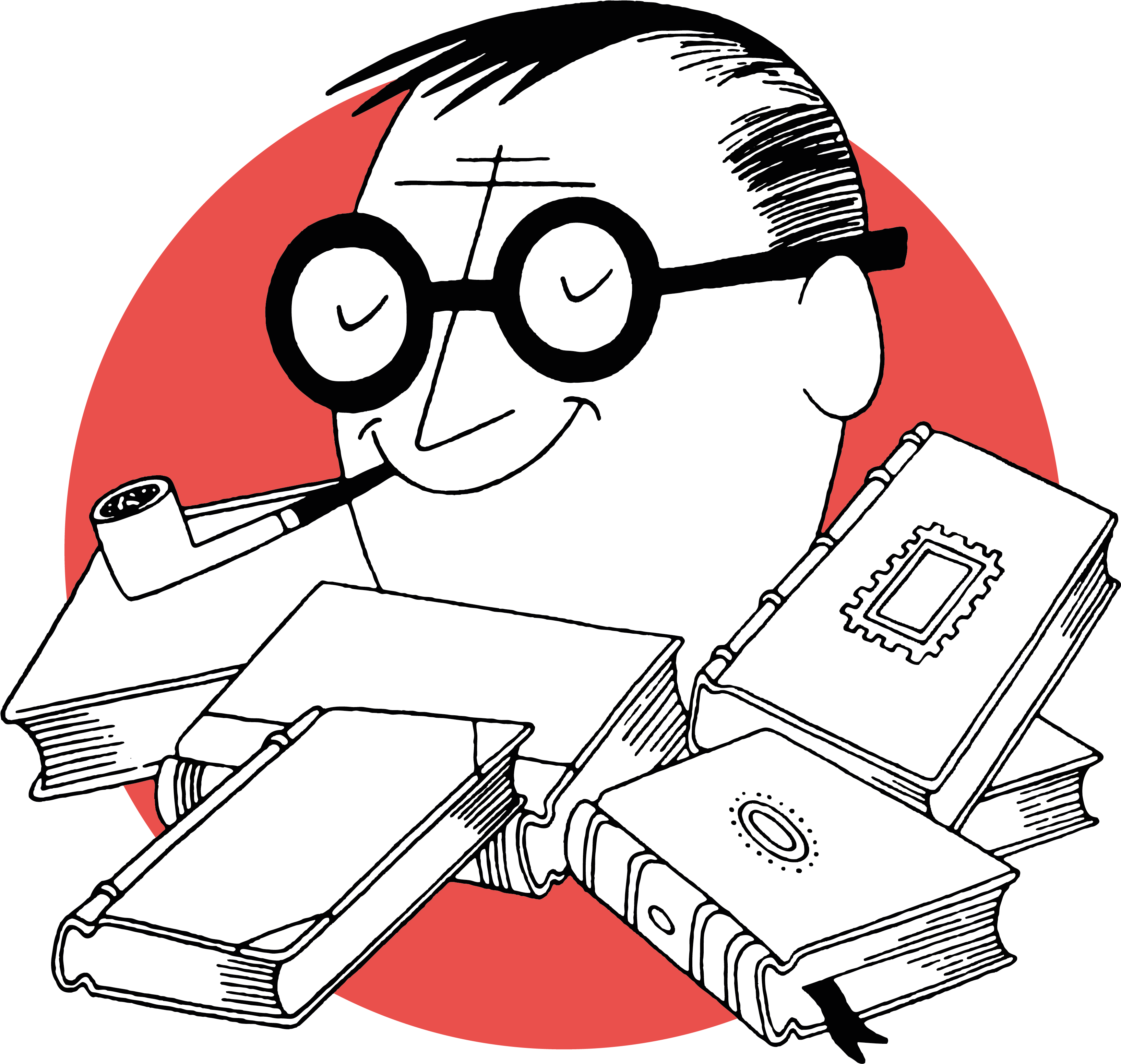 Head Of Research - Art Print: Pop Ink - Csa Images' Smiling Man Smoking Clipart (3333x3333), Png Download