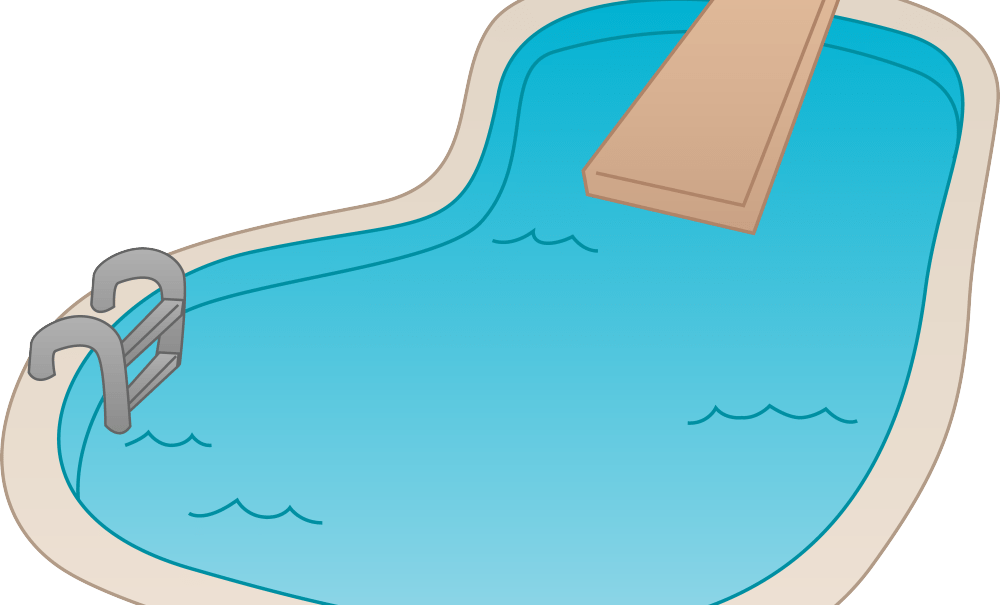 Diving Board Pictures Free Download Clip Art Free Clip - S2imming Pool Cartoon - Png Download (1000x605), Png Download