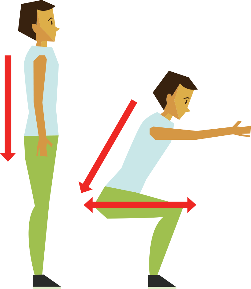 Jpg Library Library No Gym Problem Good Food Move Follow - Squat Clipart (815x939), Png Download