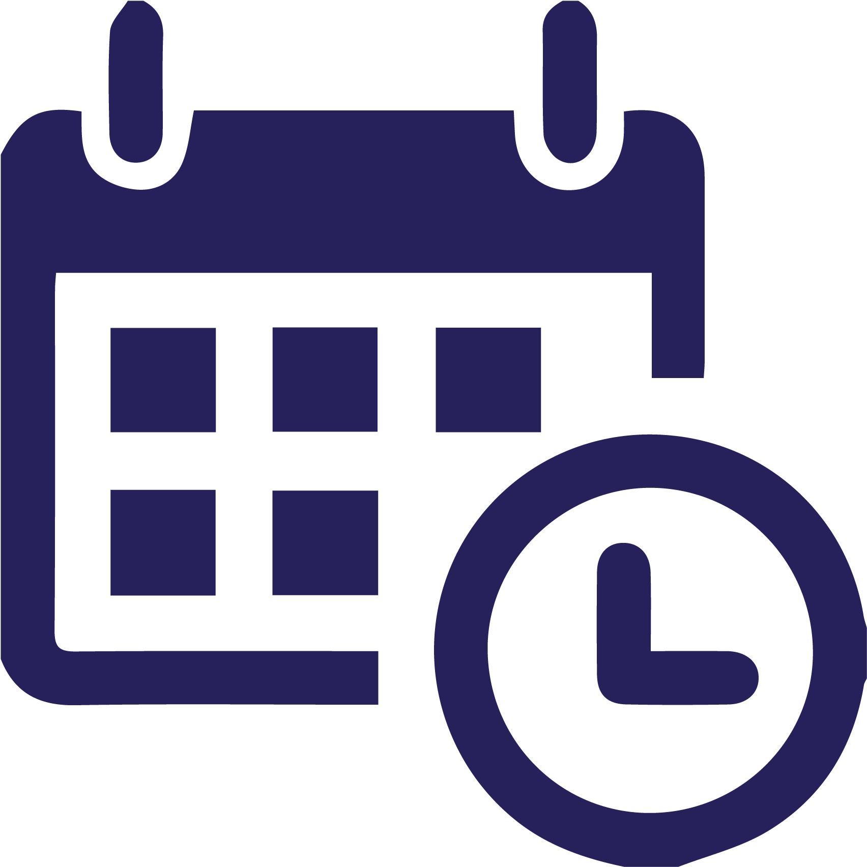Calendario - Time And Attendance Icon Clipart (1718x1717), Png Download