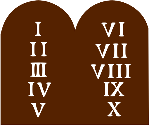 Ten Commandments Oval Car Magnet Clipart (566x800), Png Download