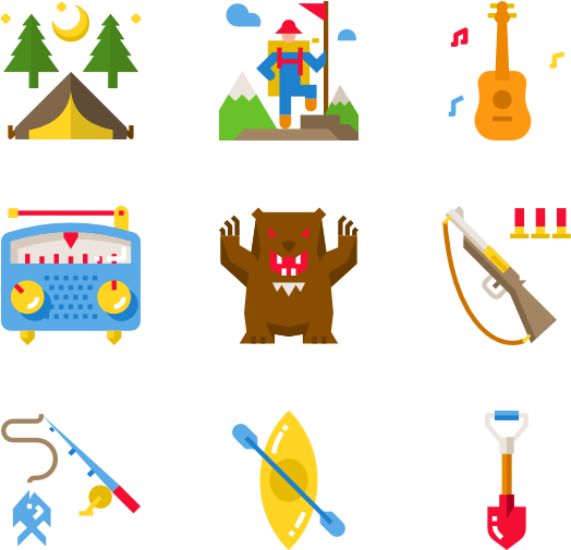 Icons Free Camping - Graphics Clipart (600x564), Png Download