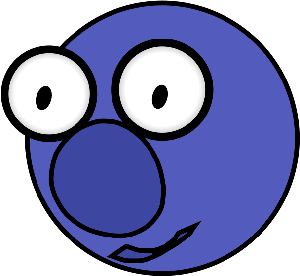 Blueberry Clipart Face - Cartoon - Png Download (2400x1690), Png Download
