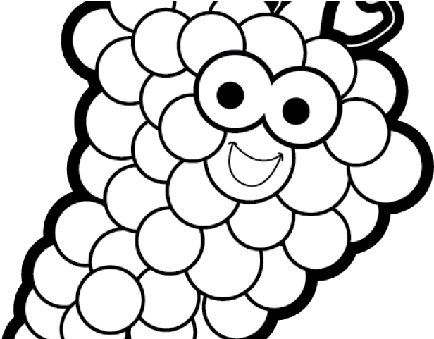 Grapes Clipart Frut - Clip Art Grapes Black And White - Png Download (640x480), Png Download