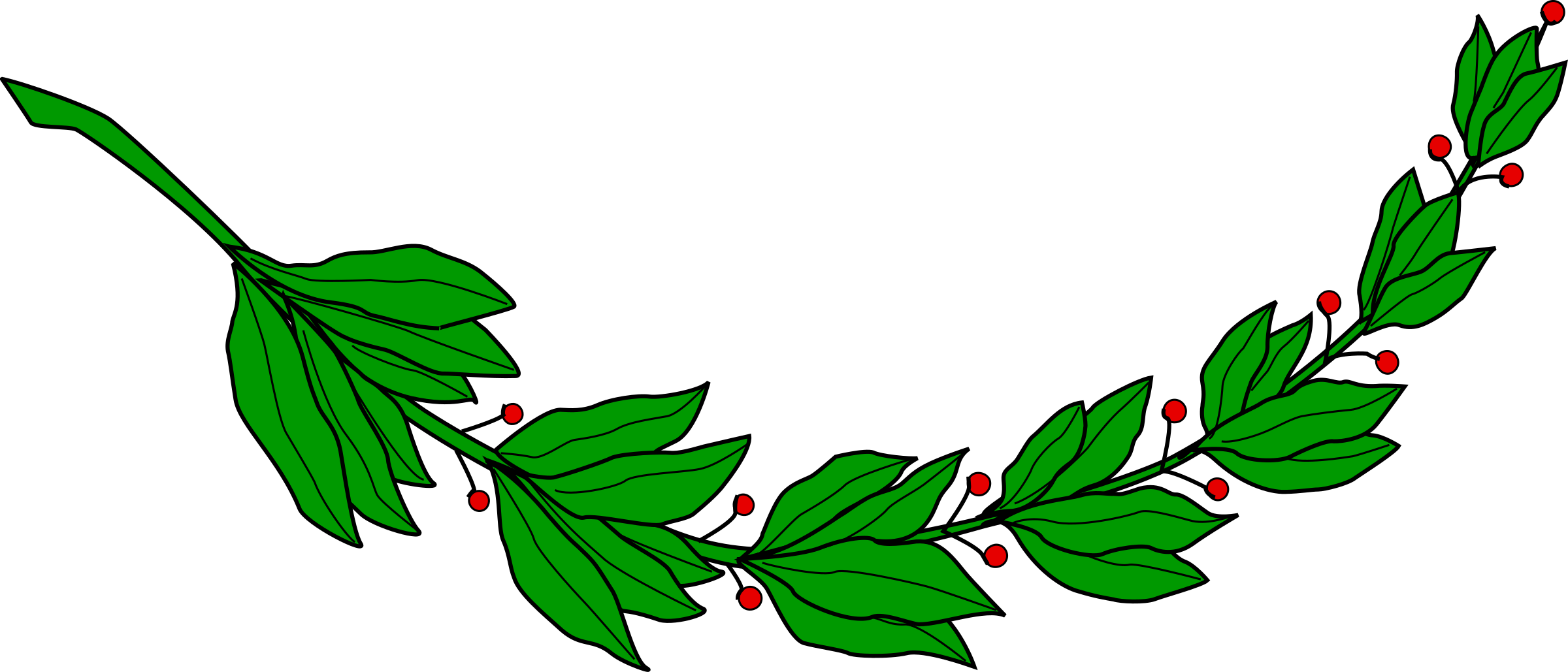 Laurel Wreath Computer Icons Bay Laurel Branch Drawing - Laureles Del Escudo De El Salvador Clipart (1749x750), Png Download
