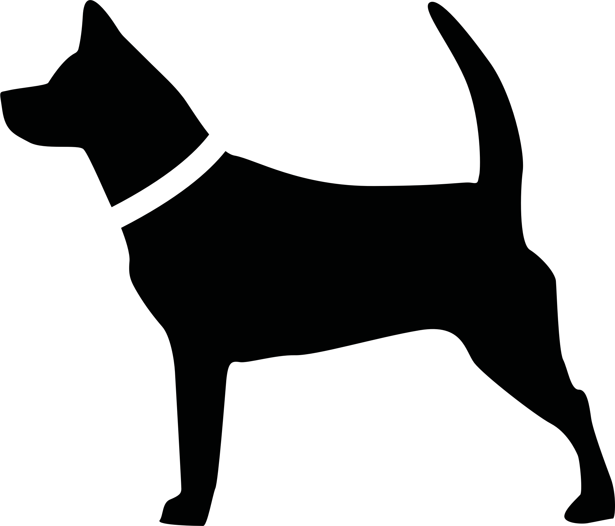 Big Image - Dog Silhouette Clipart (2039x1745), Png Download