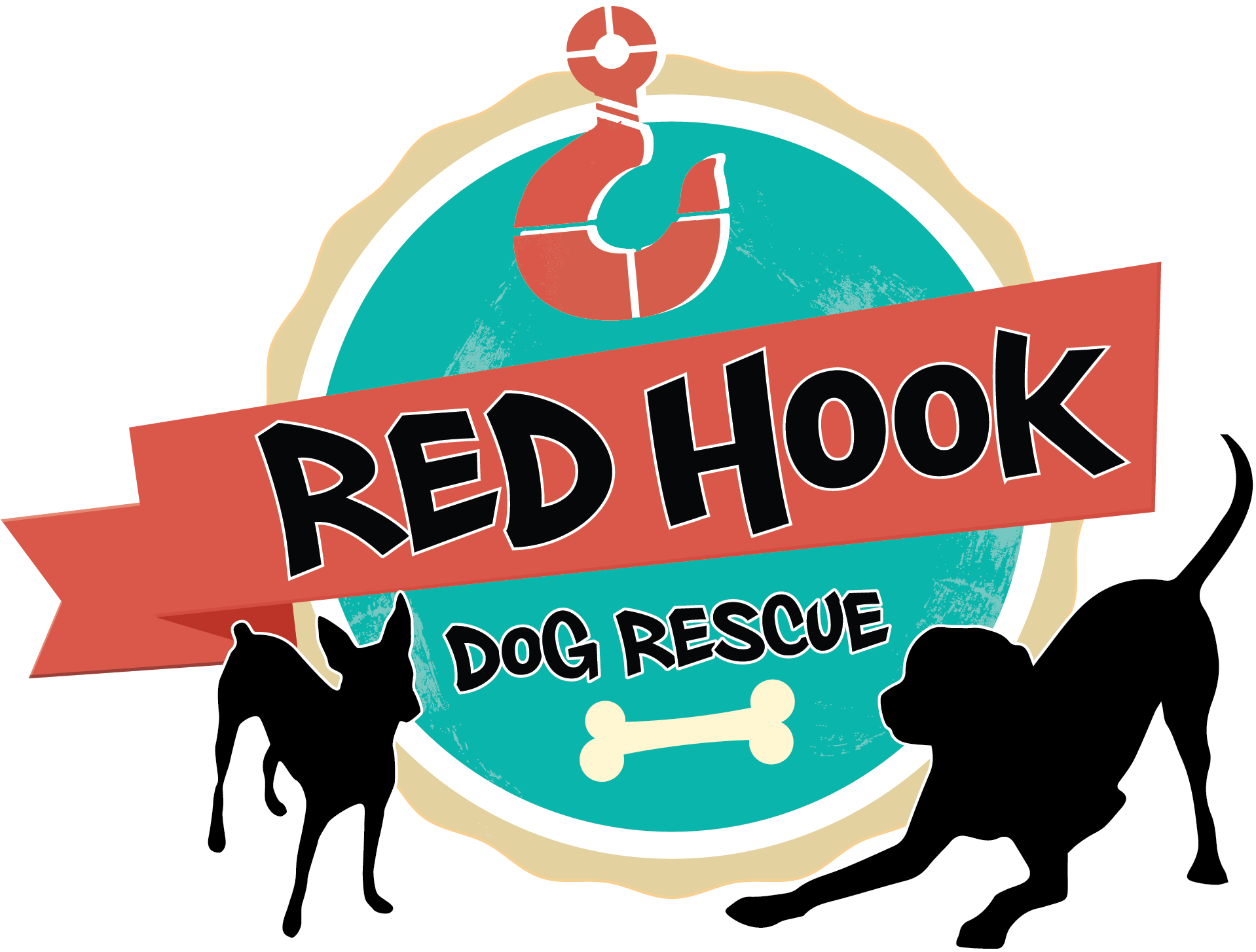 Red Hook Dog Rescue Logo Design - Play? Labrador Throw Blanket Clipart (1184x938), Png Download