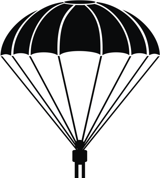 Parachute Rubber Stamp - Parachute Png Clipart (600x600), Png Download