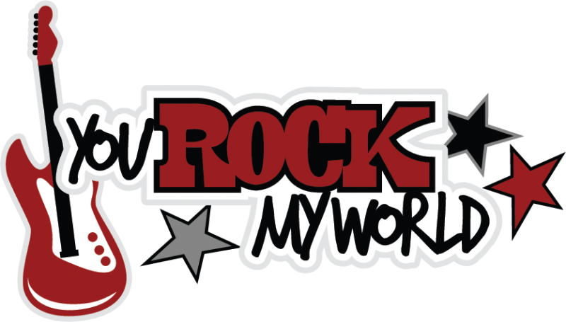 You Rock Clip Art Rockstar2 - You Rock My World Png Transparent Png (800x455), Png Download