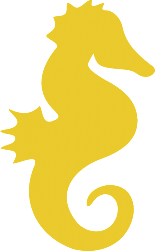 Seahorse,sea Life,ocean,marine - Silhouette Of A Seahorse Clipart (500x810), Png Download