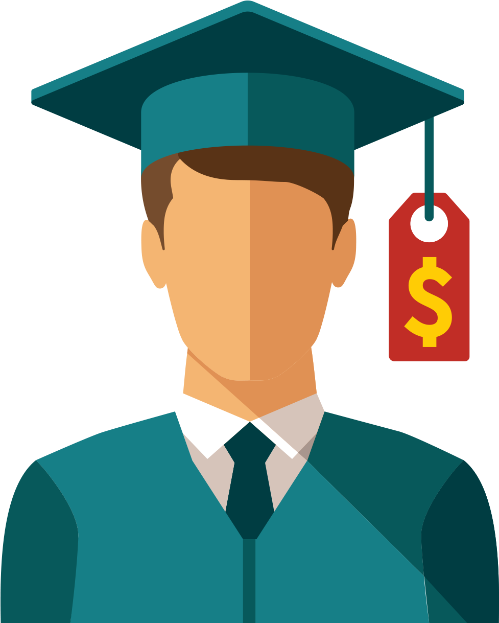 College Is Expensive - Student Loan Forgiveness Clipart (1000x1224), Png Download