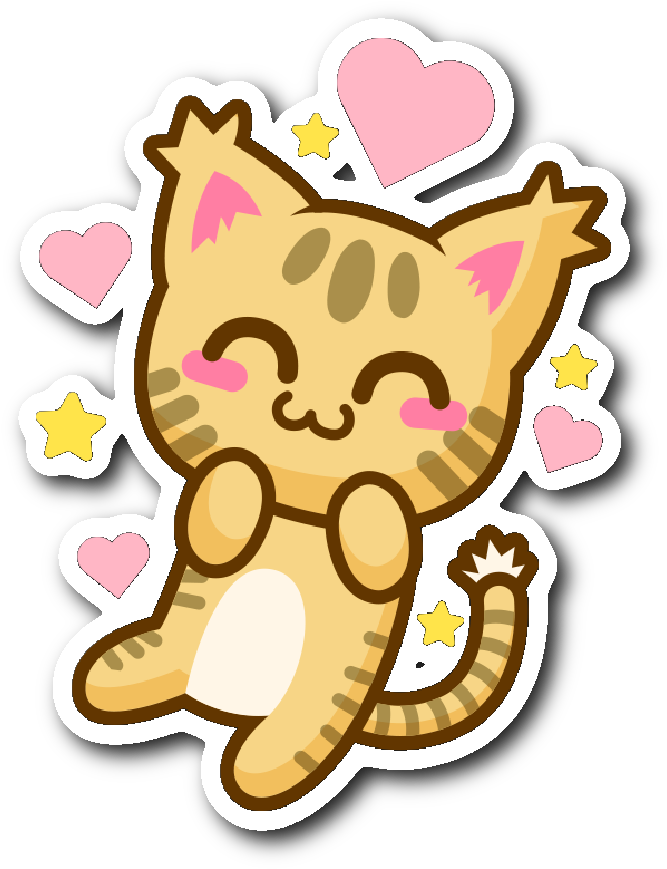 Cute Cat Stickers Series Cute Cat Stickers Transparent Clipart Full