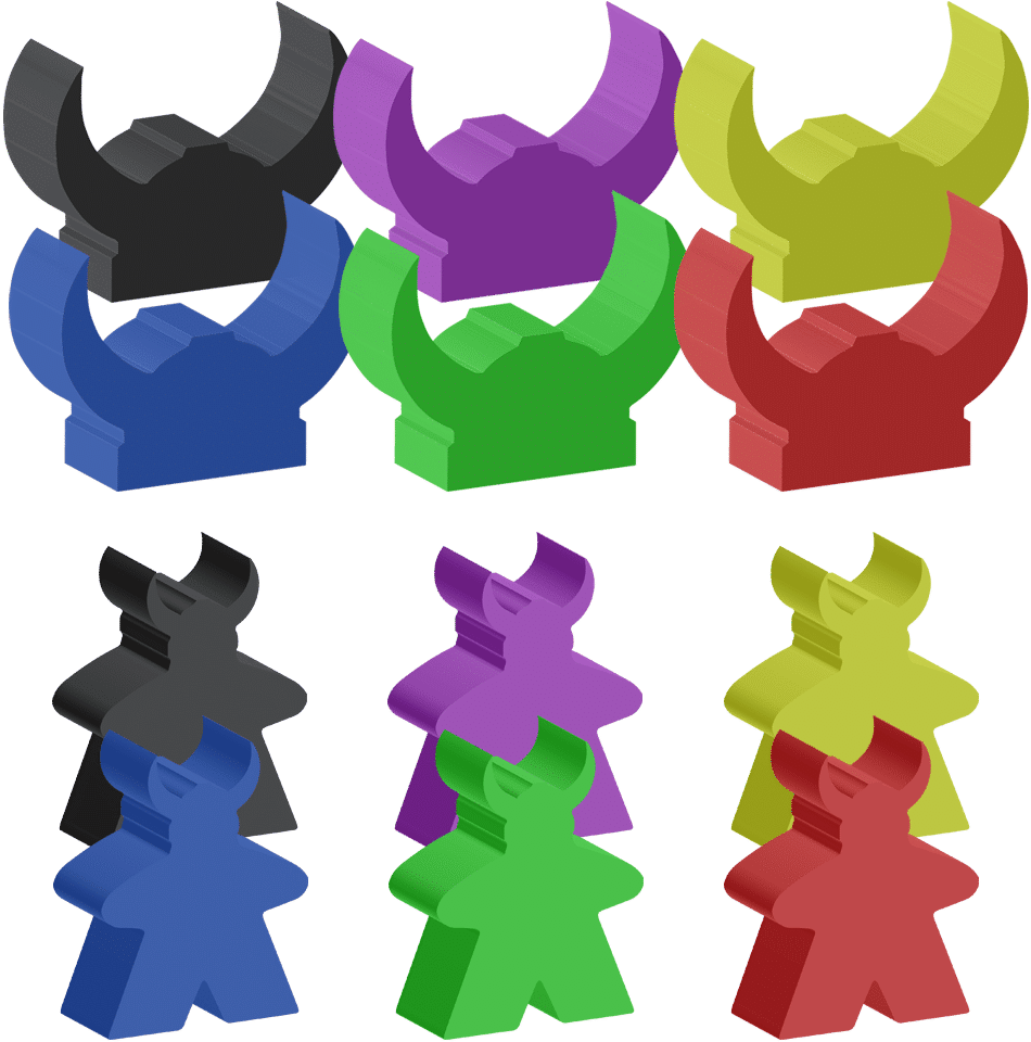 Champions Of Midgard - Champions Of Midgard Meeples Clipart (580x580), Png Download