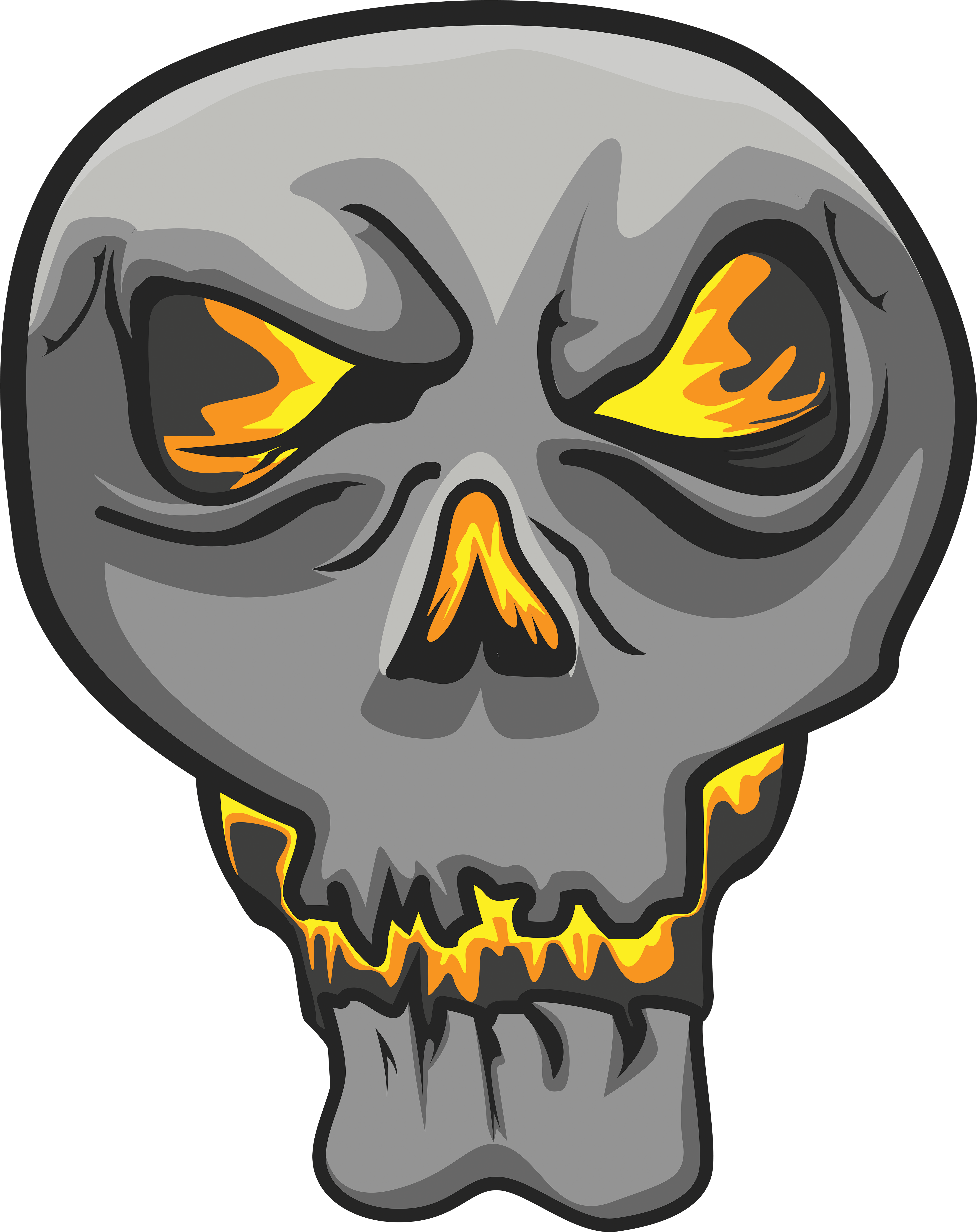 Glowing Skull Perfect Fit To Wear On This Halloween Clipart (4500x5400), Png Download