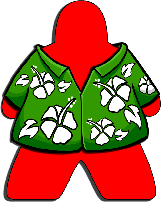 Meeple Con La Camicia - Clip Art Hawaiian Shirt - Png Download (1000x1021), Png Download