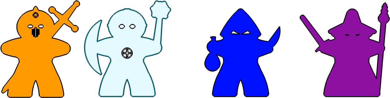 Dungeons And Dragons Characters 3d Model - Cartoon Clipart (1465x588), Png Download