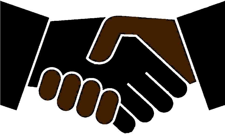 Black And Brown Shaking Hands Clipart (931x792), Png Download