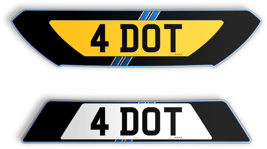 Ford Focus Rs Number Plates Set - Ford Focus Clipart (889x532), Png Download