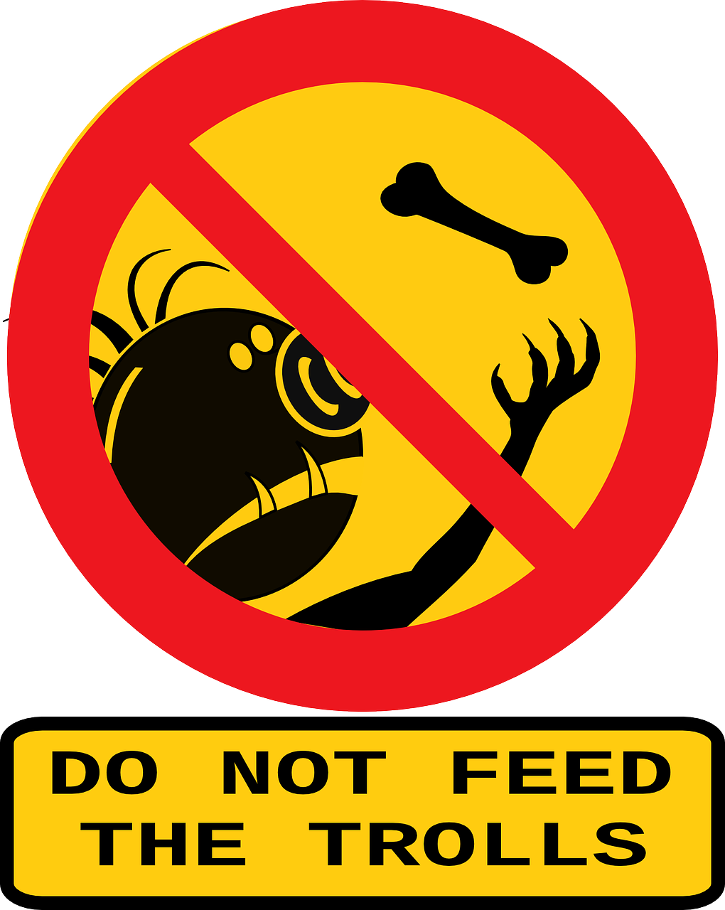 The Person Who Makes Comments On Social Media To Get - Do Not Feed Trolls Clipart (817x1024), Png Download