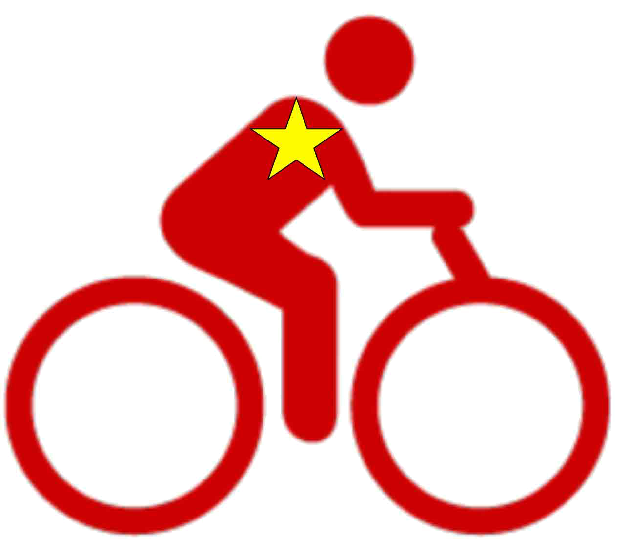 Cyclist - Bicycle Clipart (1318x1155), Png Download