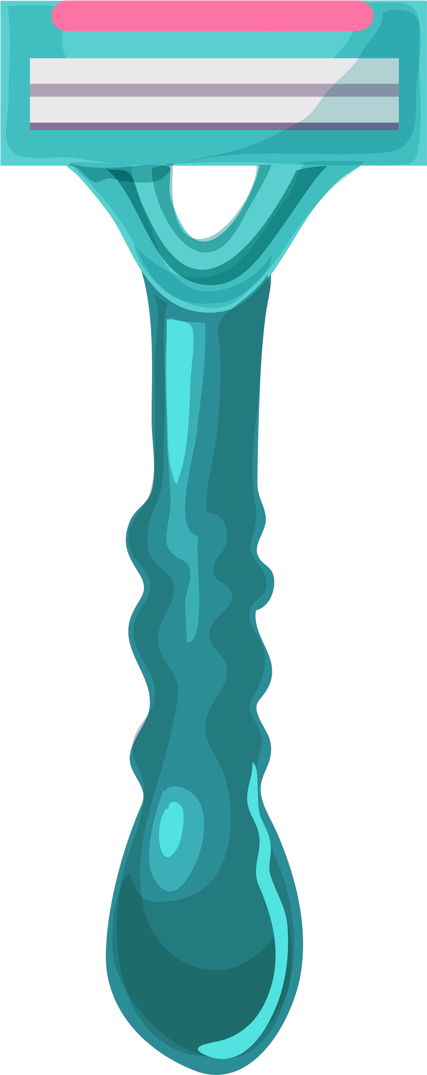 Disposable Women Razor Png Clipart Picture - Razor Clipart Transparent Png (1760x3758), Png Download