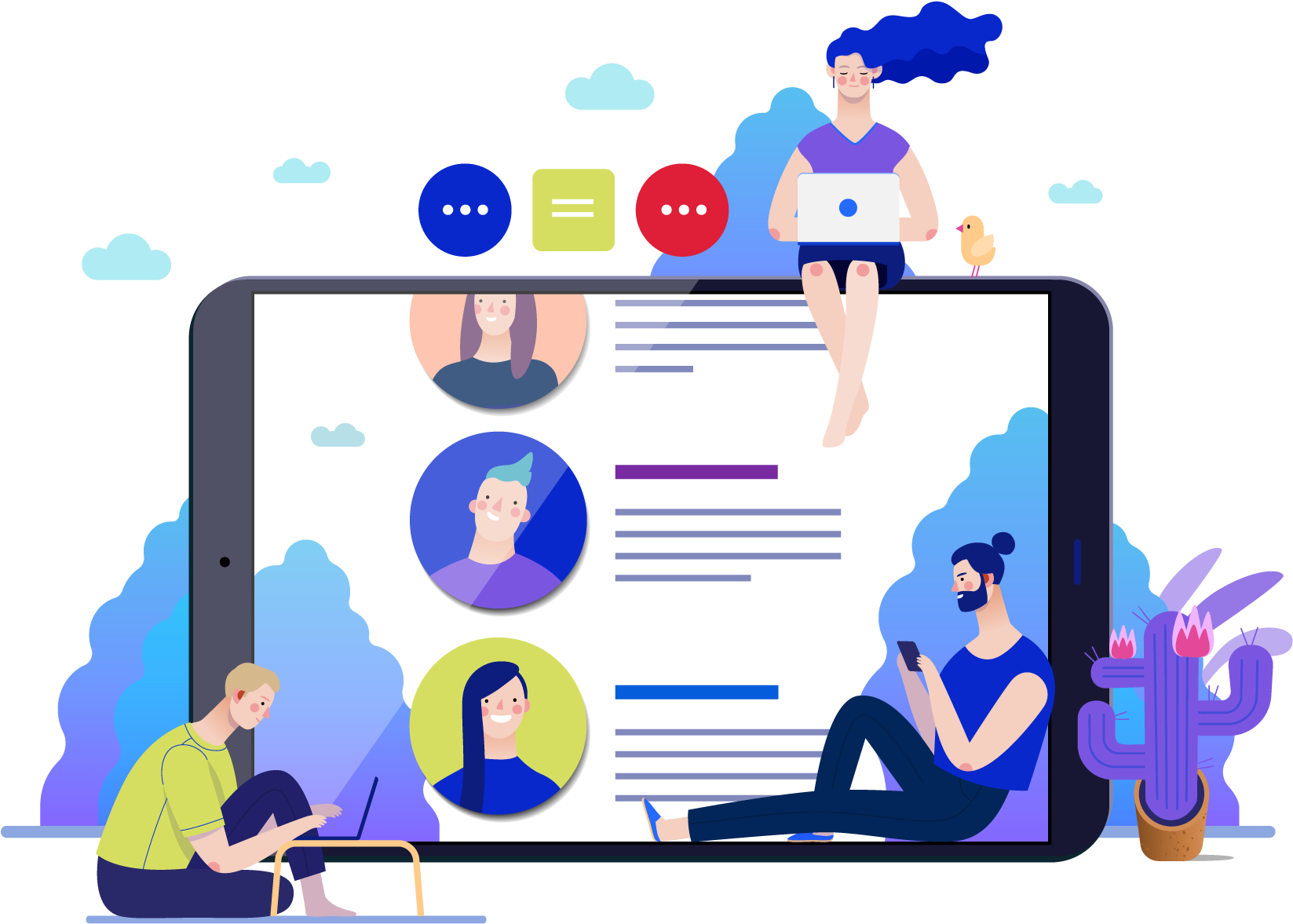 Social Media Marketing - Stock Illustration Clipart (1800x1300), Png Download