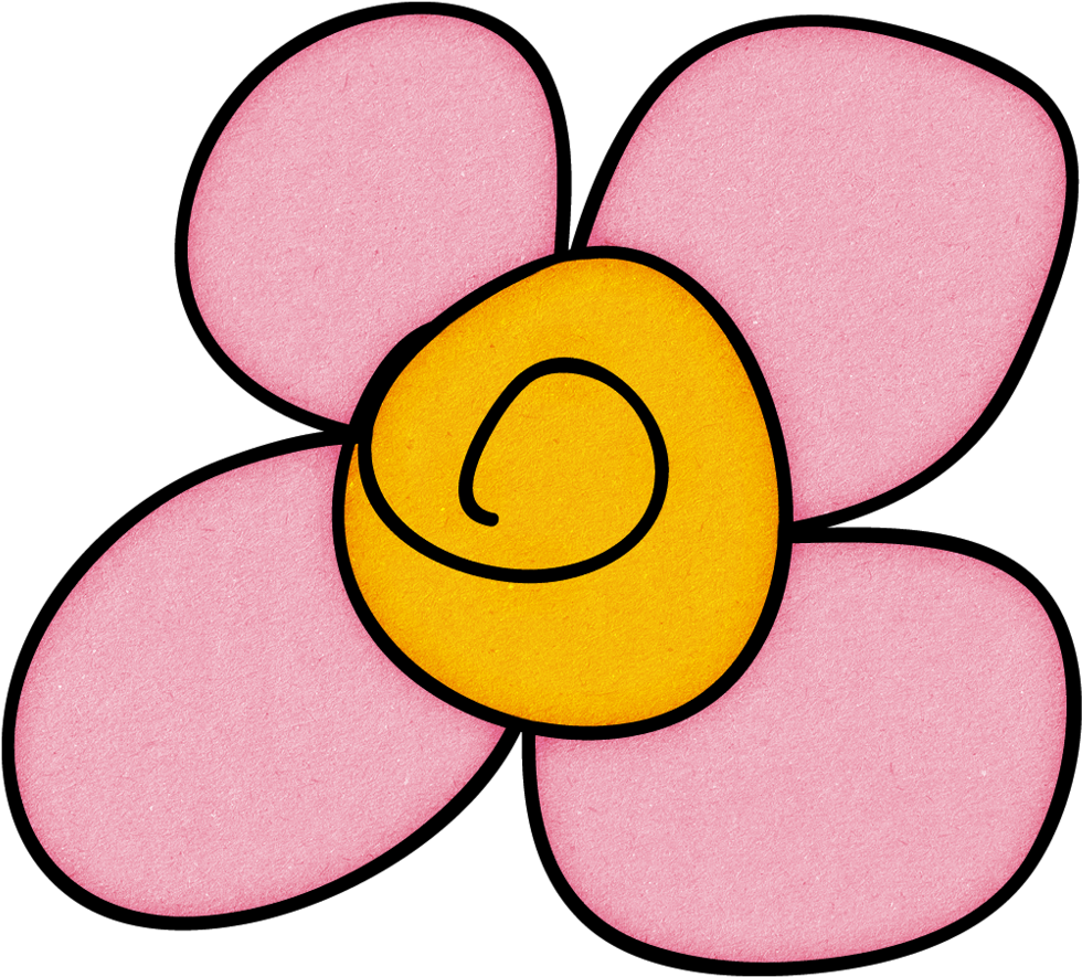 Doodle Flower Clipart (1024x912), Png Download