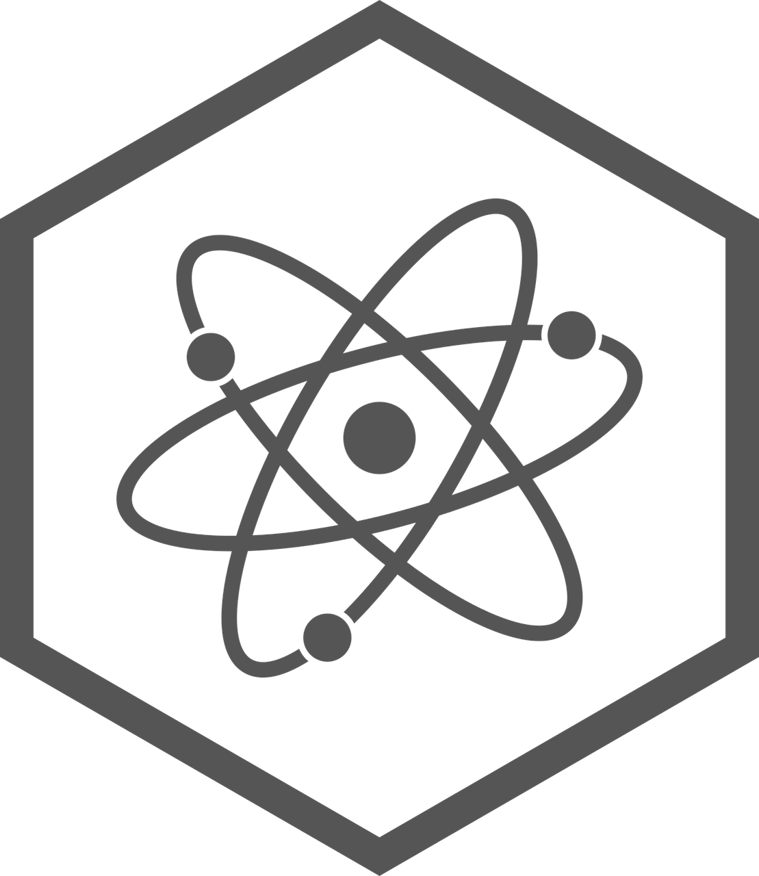 Hexagon 2307348 1280 - Sticker Atom Clipart (1109x1280), Png Download